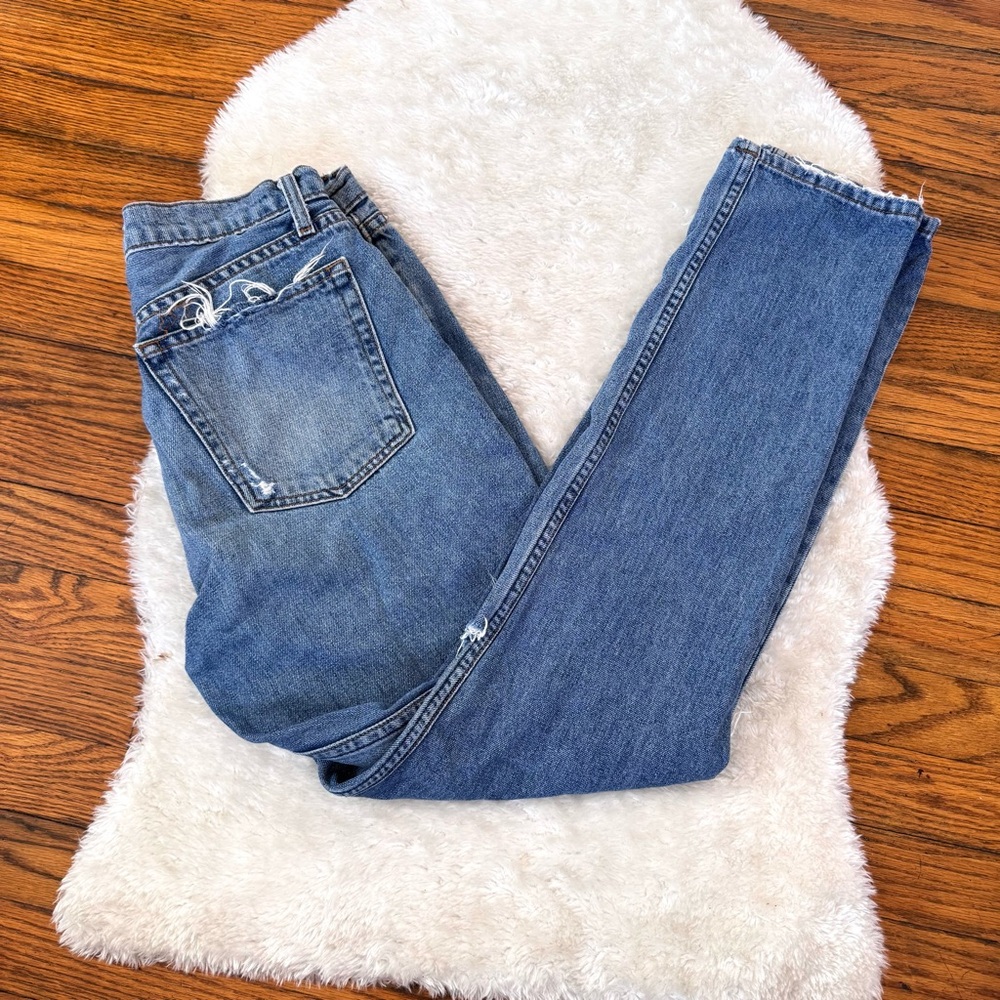 Reformation The Julia High Rise Cigarette Jean in Antigua Wash Distressed Sz 29 - Picture 13 of 15
